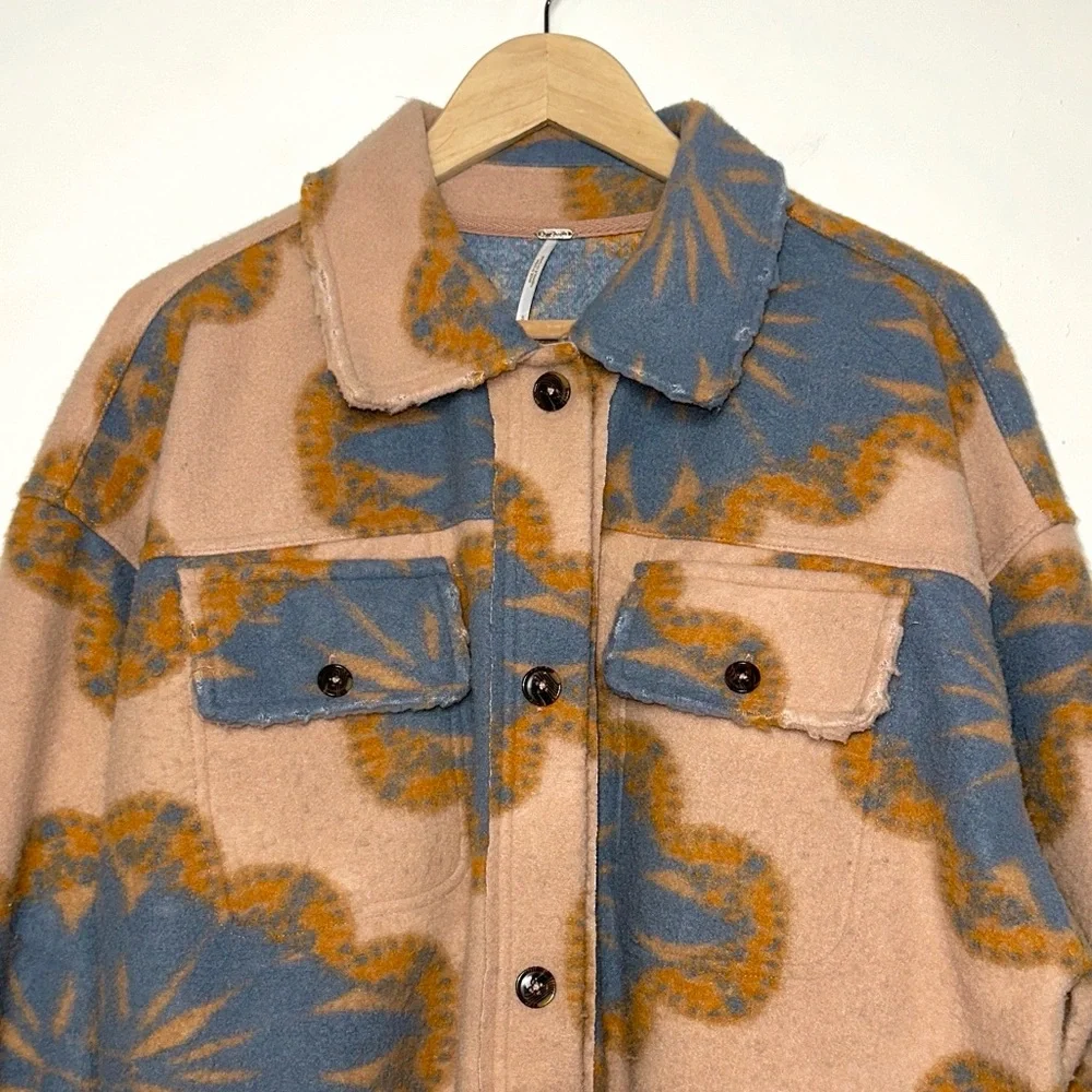 Free People Oversized Jacquard Ruby Jacket - Picture 3 of 8